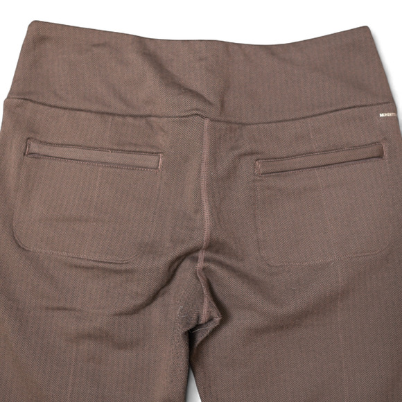 Mondetta Women’s Brown Chevron High-Rise Tailored Stretch Pants L Elastic Waist - Picture 3 of 10